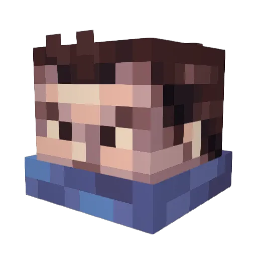 DeFuseLord Minecraft avatar head, 3D render