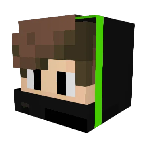 DeG_YT Minecraft avatar head, 3D render
