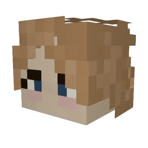 DeGeS Minecraft avatar head, 3D render