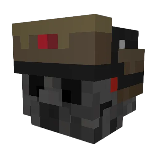 DeHelleman Minecraft avatar head, 3D render