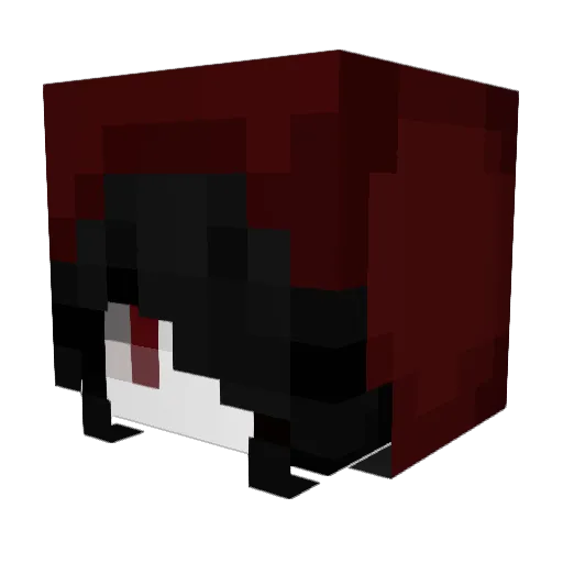 DeIuIu Minecraft avatar head, 3D render