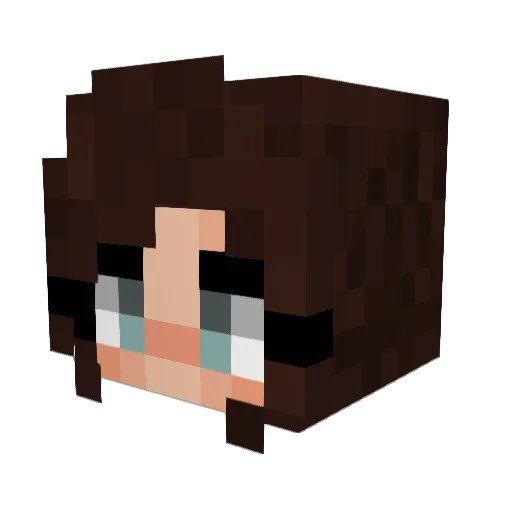 DeJota Minecraft avatar head, 3D render