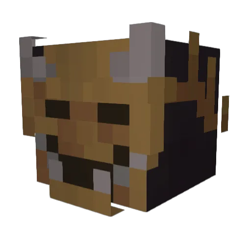 DeKinMC Minecraft avatar head, 3D render