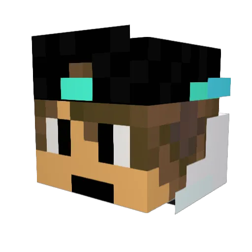 DeKlever Minecraft avatar head, 3D render