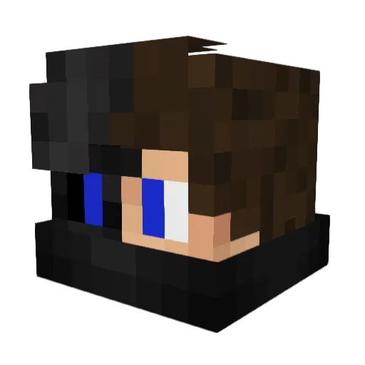 DeLKaYT Minecraft avatar head, 3D render