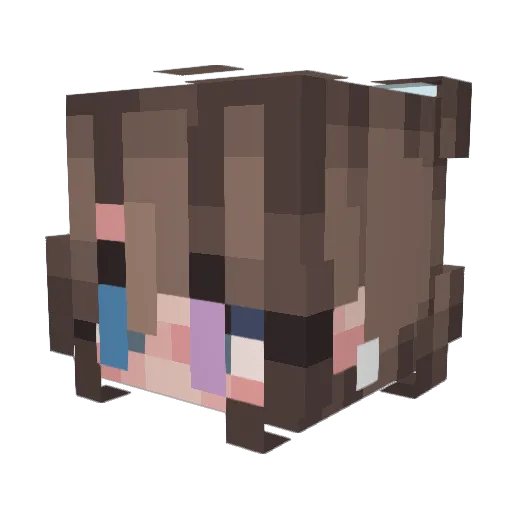 DeLcarii Minecraft avatar head, 3D render
