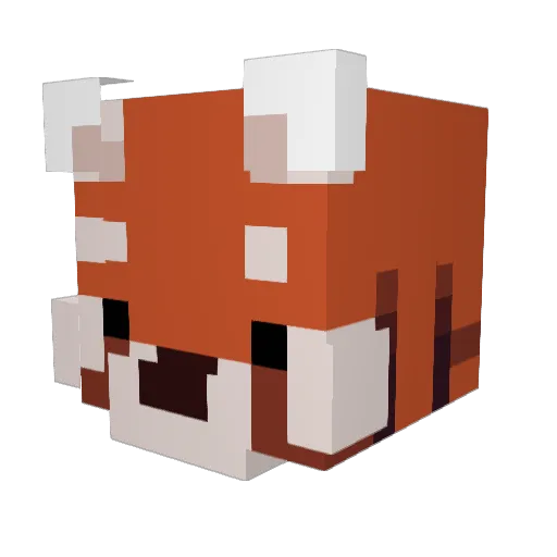 DeLeander Minecraft avatar head, 3D render