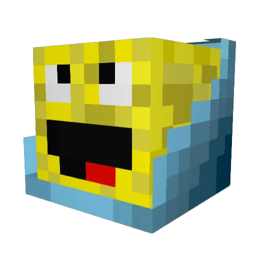 DeLisle_3 Minecraft avatar head, 3D render