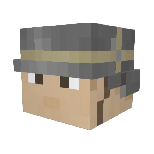 DeLuca302 Minecraft avatar head, 3D render