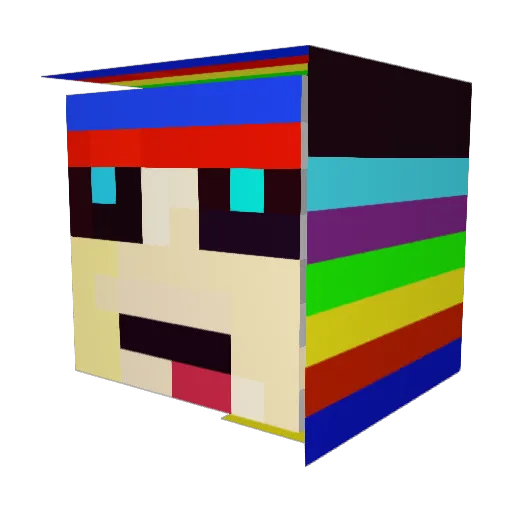 DeMoNIcZeMoS Minecraft avatar head, 3D render