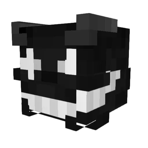 DeMoX_X Minecraft avatar head, 3D render
