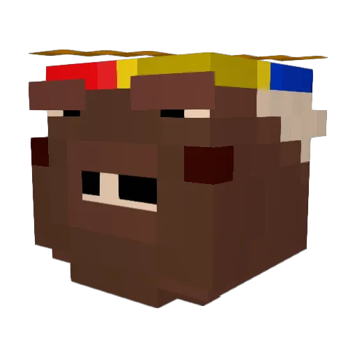 DeNQu_ Minecraft avatar head, 3D render