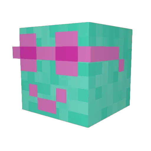 DeNaam Minecraft avatar head, 3D render
