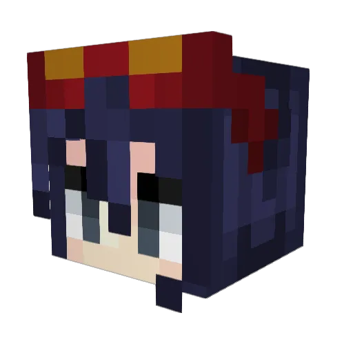 DeNasti Minecraft avatar head, 3D render