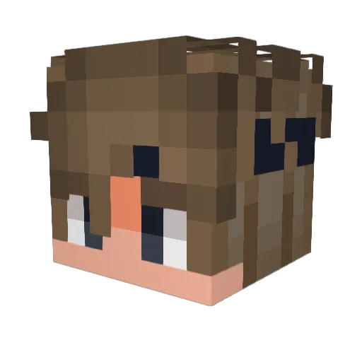 DeNoamEL Minecraft avatar head, 3D render