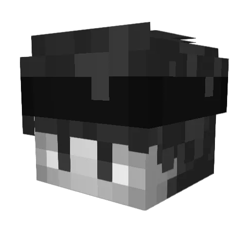 DeParty Minecraft avatar head, 3D render
