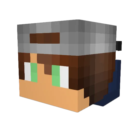 DePhreE Minecraft avatar head, 3D render