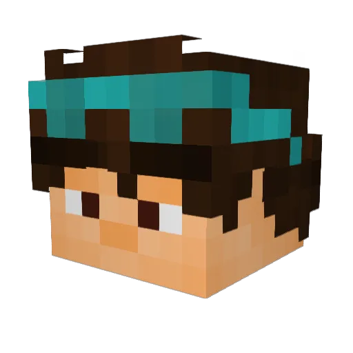 DePlayGoTimmax Minecraft avatar head, 3D render