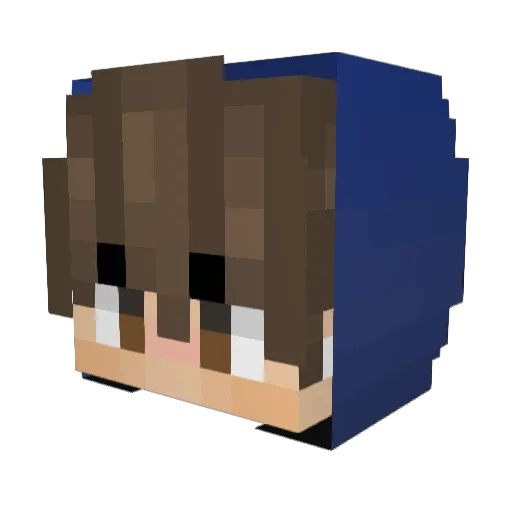 DeProF0 Minecraft avatar head, 3D render