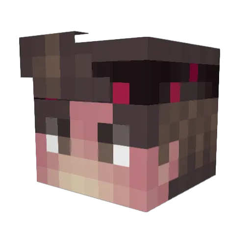 DeR0ze Minecraft avatar head, 3D render
