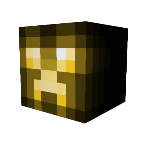 DeRangerHD Minecraft avatar head, 3D render