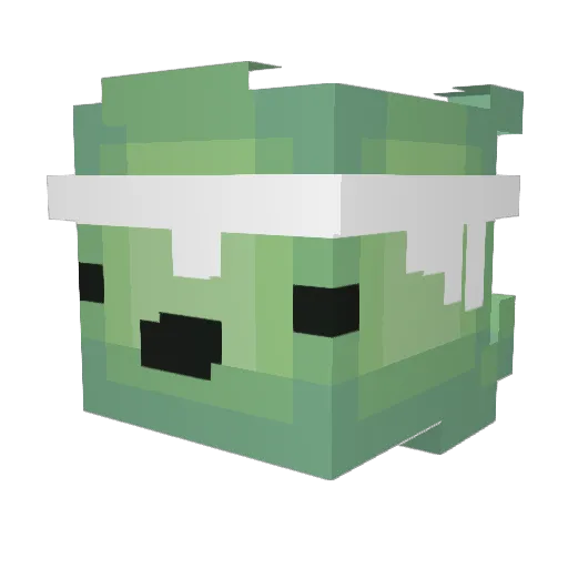 DeSnake Minecraft avatar head, 3D render
