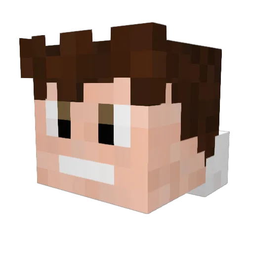 DeStroLado Minecraft avatar head, 3D render