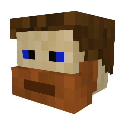 DeSwaggy Minecraft avatar head, 3D render
