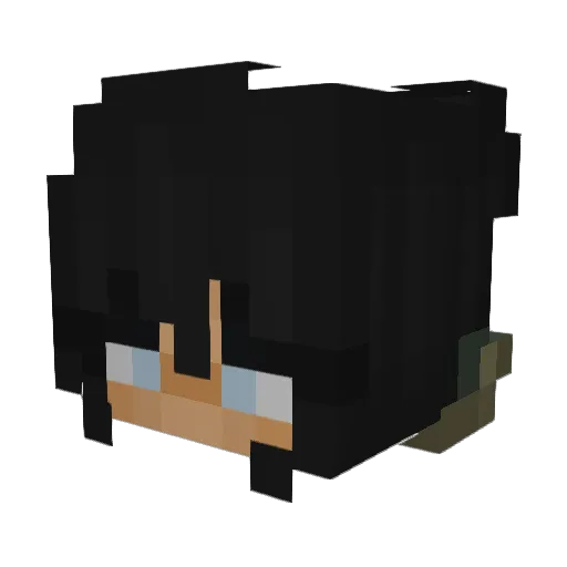 DeSylvia Minecraft avatar head, 3D render