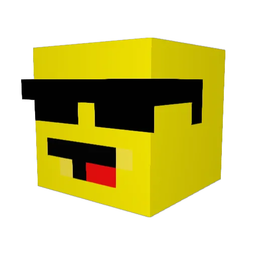 DeTarge Minecraft avatar head, 3D render