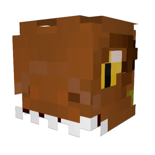 DeThWuRm Minecraft avatar head, 3D render
