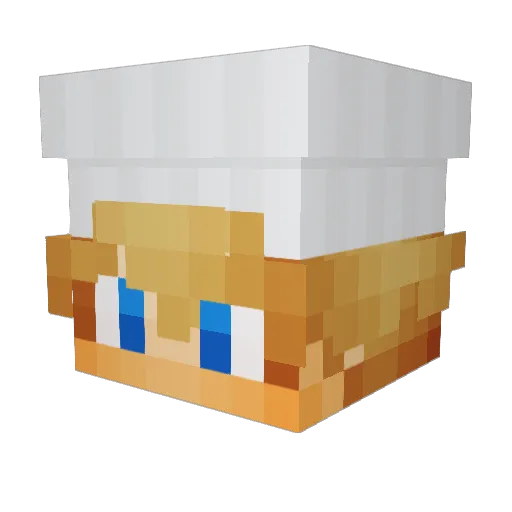 DeTiMor Minecraft avatar head, 3D render
