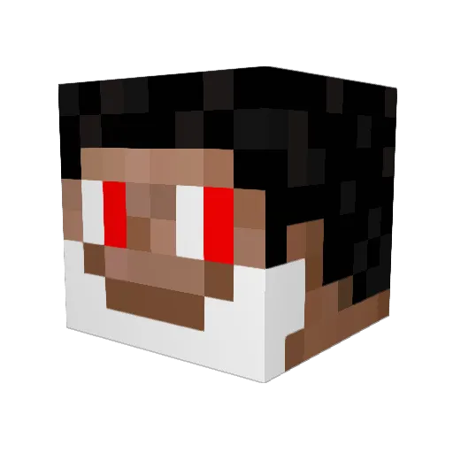 DeTmorozXT Minecraft avatar head, 3D render