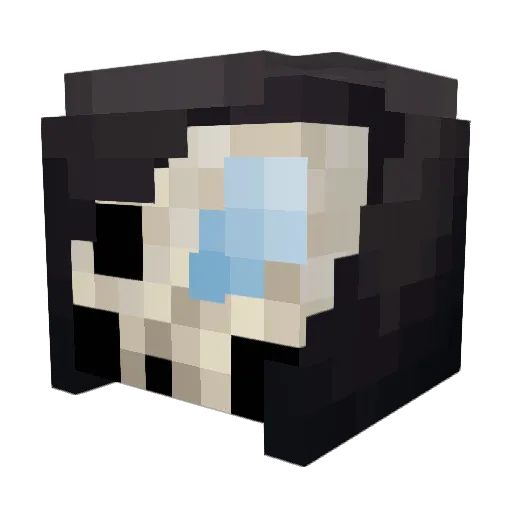 DeToxTea Minecraft avatar head, 3D render