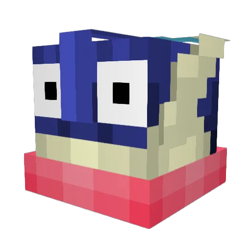 DeTzemBer Minecraft avatar head, 3D render