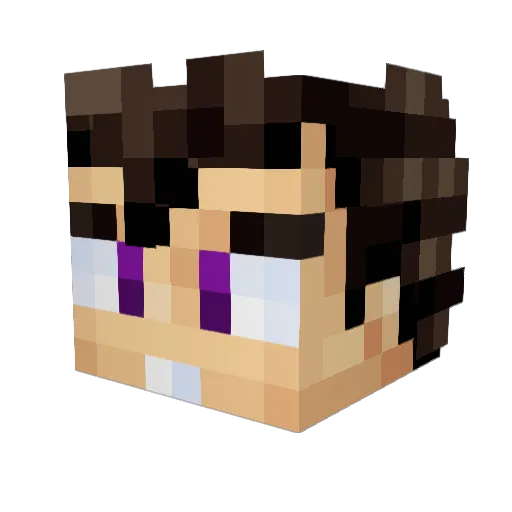 DeUnHit Minecraft avatar head, 3D render