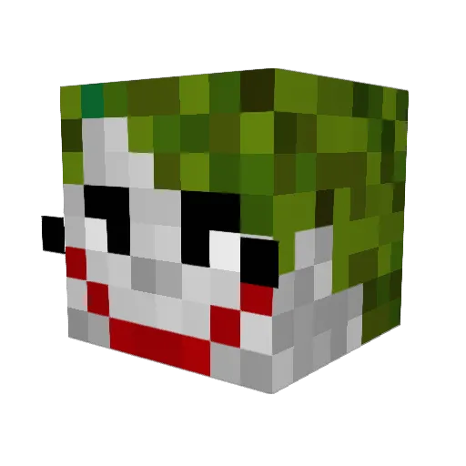 DeUnMadrazo Minecraft avatar head, 3D render