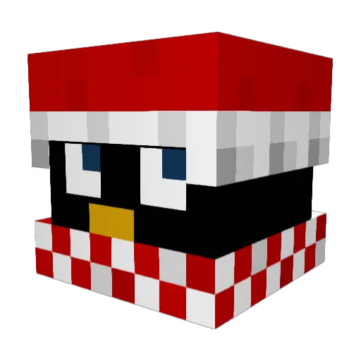 DeVoegi Minecraft avatar head, 3D render