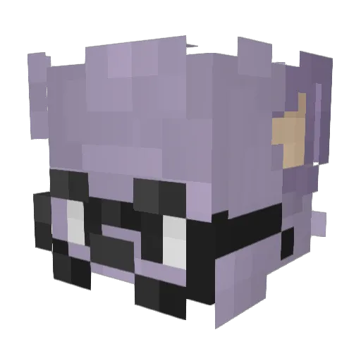 DeVrtl Minecraft avatar head, 3D render