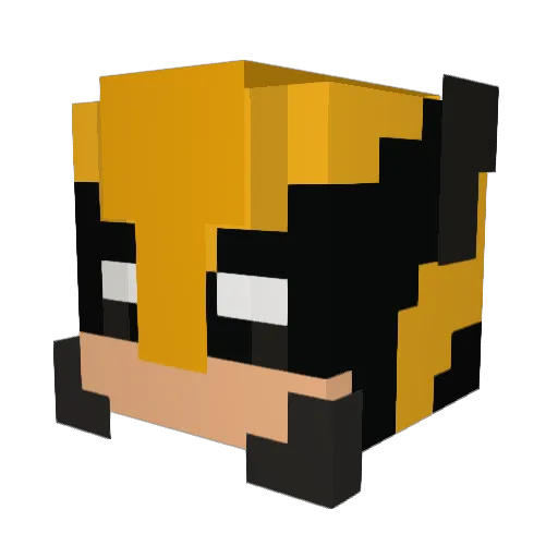 DeWalt89 Minecraft avatar head, 3D render