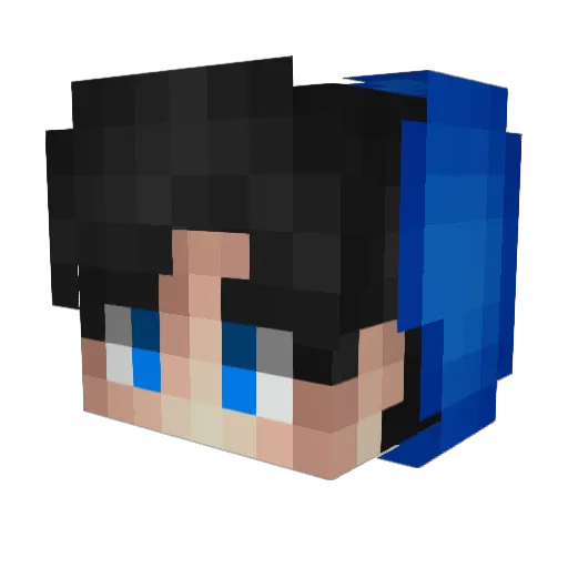 DeX__95 Minecraft avatar head, 3D render