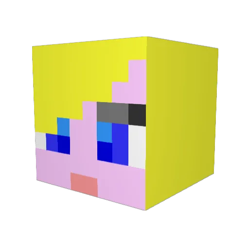 DeYoor Minecraft avatar head, 3D render