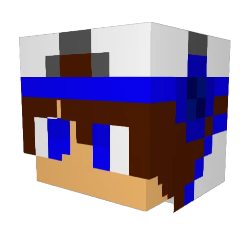 DeZzValuce Minecraft avatar head, 3D render