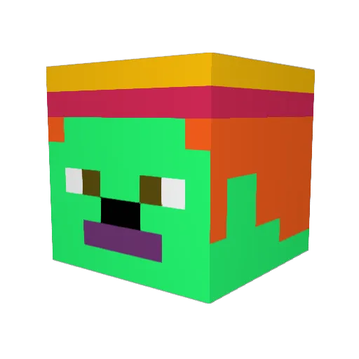De_EDER Minecraft avatar head, 3D render