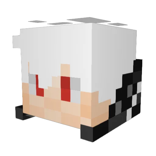 De_K Minecraft avatar head, 3D render