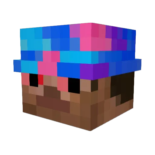 De_Large Minecraft avatar head, 3D render