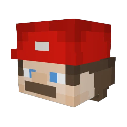 De_Melk Minecraft avatar head, 3D render