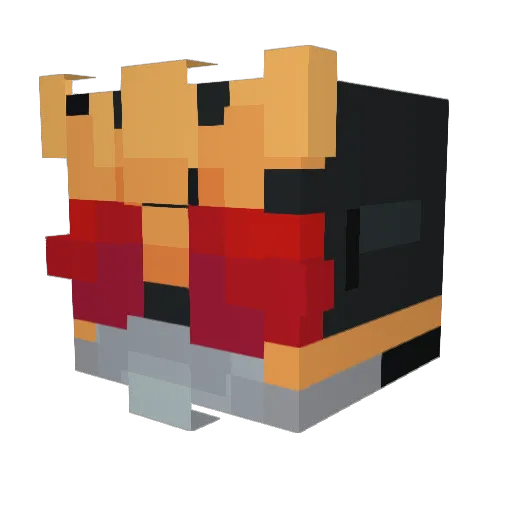 De_Ss Minecraft avatar head, 3D render