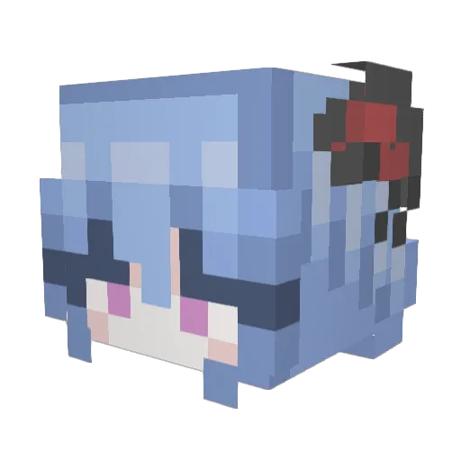 De_Vinci Minecraft avatar head, 3D render