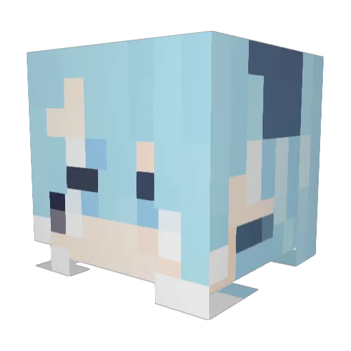 De_javu_ Minecraft avatar head, 3D render